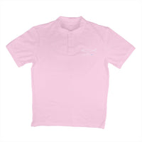 Men's Angling Polo T-Shirts - Fishermanshub.com Logo Front , Fishermanshub.com behind| Short Sleeve | - FishermanshubLight PinkS