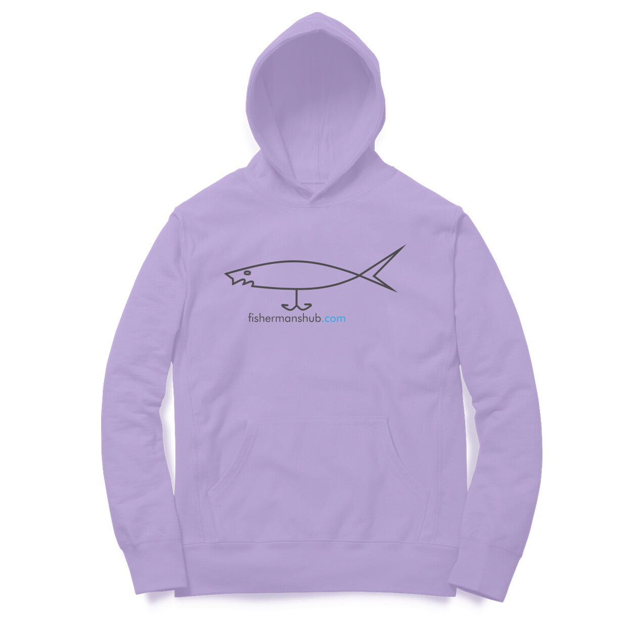 Men's / Woman's Angling Hoodie | Fishermanshub.com Black Logo Front , Fishermanshub.com Behind| Hoodie | - FishermanshubIris LavenderXS