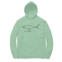 Men's / Woman's Angling Hoodie | Fishermanshub.com Black Logo Front , Fishermanshub.com Behind| Hoodie | - FishermanshubMint GreenXS