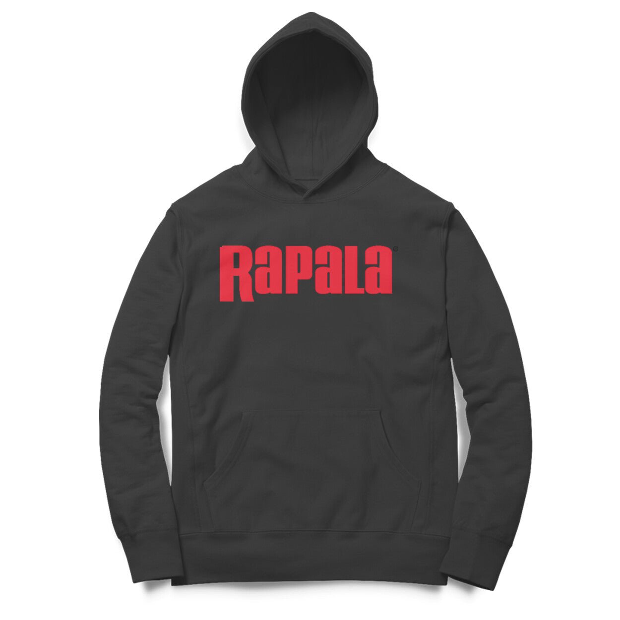 Men's / Woman's Angling Hoodie | Rapala Red Logo Front, Fishermanshub.com Behind | Hoodie | - FishermanshubBlackM