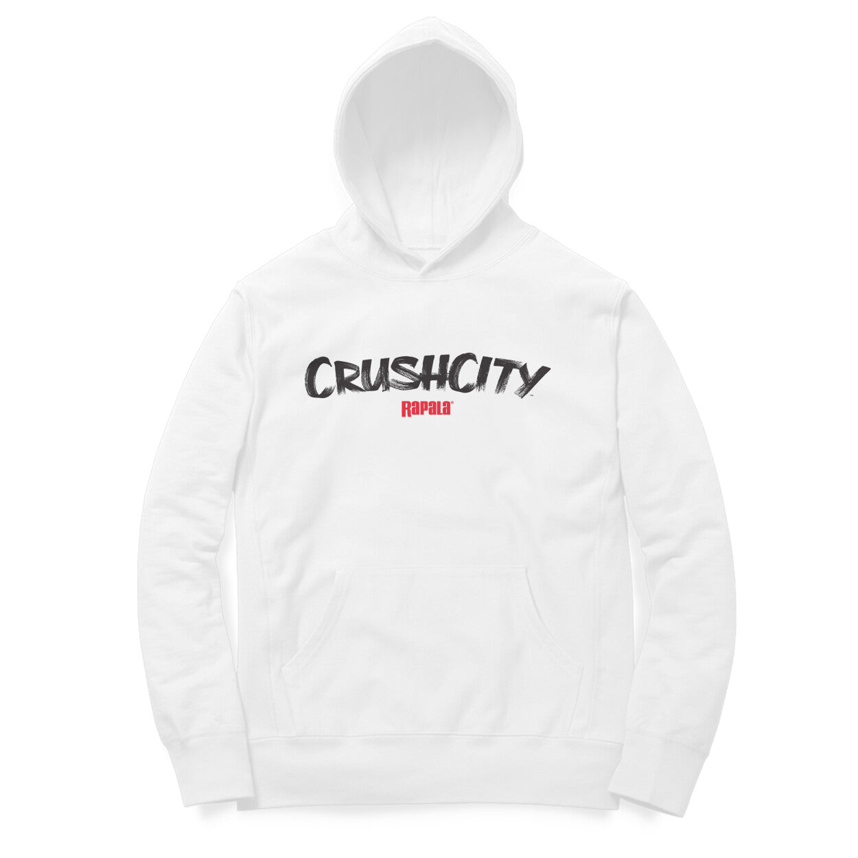 Men's / Woman's Angling Hoodie | Rapala CrushCity Black Logo Front, Fishermanshub.com Behind | Hoodie | - FishermanshubWhiteL
