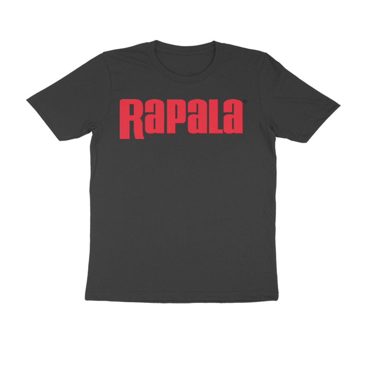 Men's Angling T-Shirt's | Rapala Red Logo Front , fishermanshub.com behind | Round Neck | Short Sleeves | Black | - FishermanshubBlackS