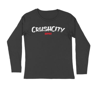 Men's Angling T-Shirt's | Rapala CrushCity White & Red Logo Front , fishermanshub.com behind | Round Neck | Long Sleeves | Black | - FishermanshubBlackS