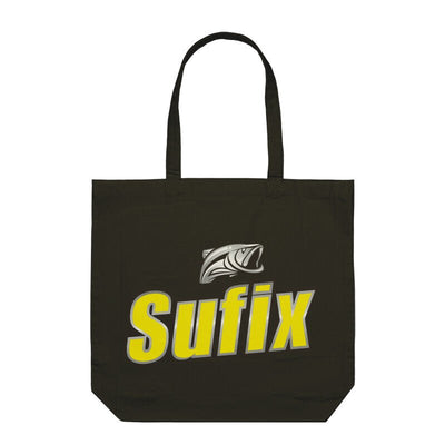 Sufix Tote Bags For Anglers | Black | Half White | - FishermanshubBlackWith Zipper