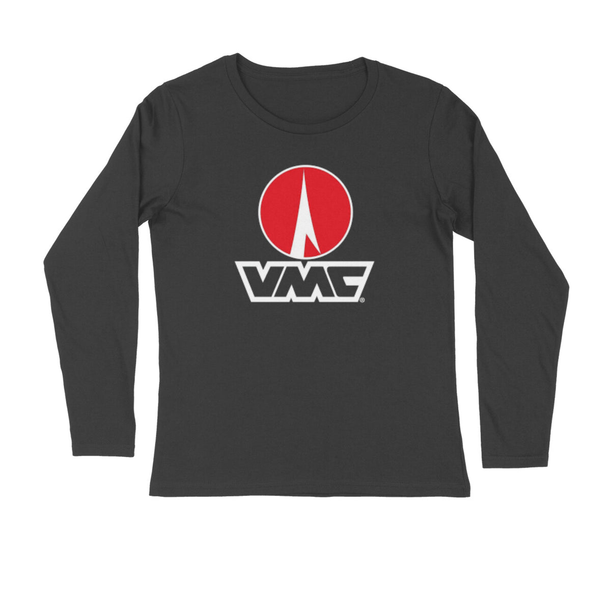 Men's Angling T-Shirt's | VMC Logo Front , fishermanshub.com behind | Round Neck | Long Sleeves | Black | - FishermanshubBlackS