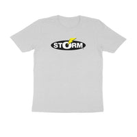 Men's Angling T-Shirt's | Storm Logo Front , fishermanshub.com behind | Round Neck | Short Sleeves | - FishermanshubMelange GreyS