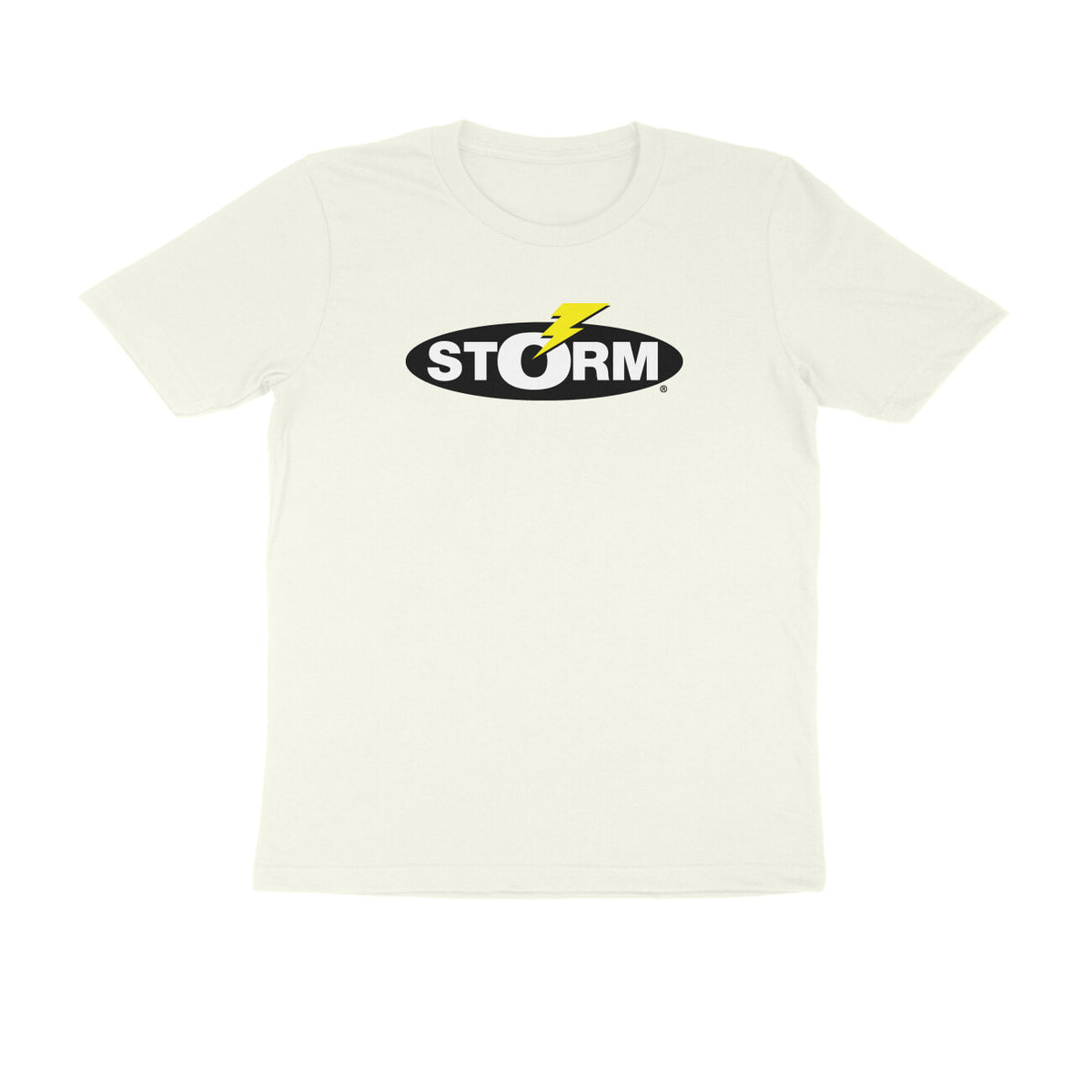 Men's Angling T-Shirt's | Storm Logo Front , fishermanshub.com behind | Round Neck | Short Sleeves | - FishermanshubIvoryS