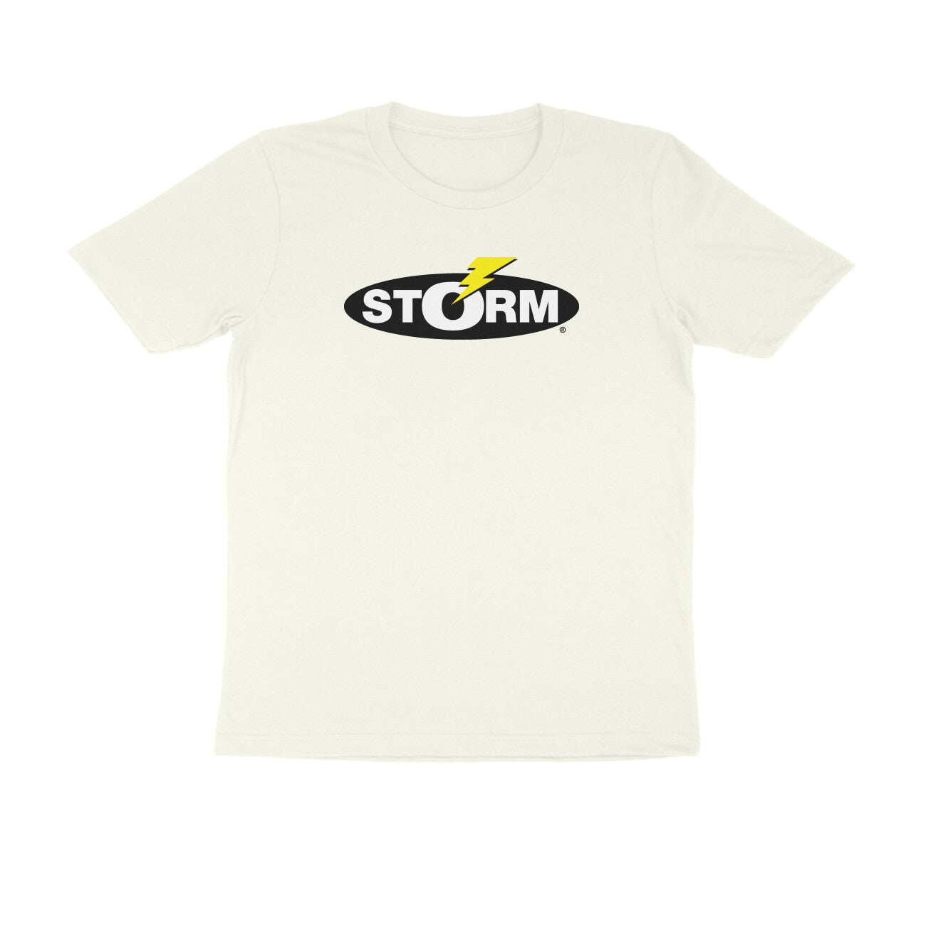 Men's Angling T-Shirt's | Storm Logo Front , fishermanshub.com behind | Round Neck | Short Sleeves | - FishermanshubIvoryS