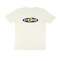 Men's Angling T-Shirt's | Storm Logo Front , fishermanshub.com behind | Round Neck | Short Sleeves | - FishermanshubIvoryS