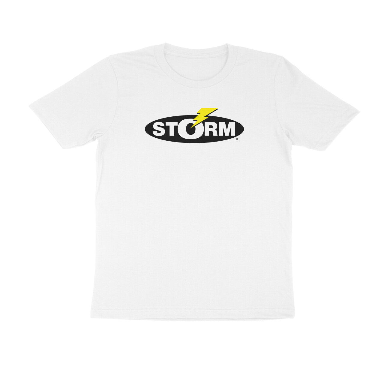 Men's Angling T-Shirt's | Storm Logo Front , fishermanshub.com behind | Round Neck | Short Sleeves | - FishermanshubWhiteS