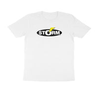 Men's Angling T-Shirt's | Storm Logo Front , fishermanshub.com behind | Round Neck | Short Sleeves | - FishermanshubWhiteS