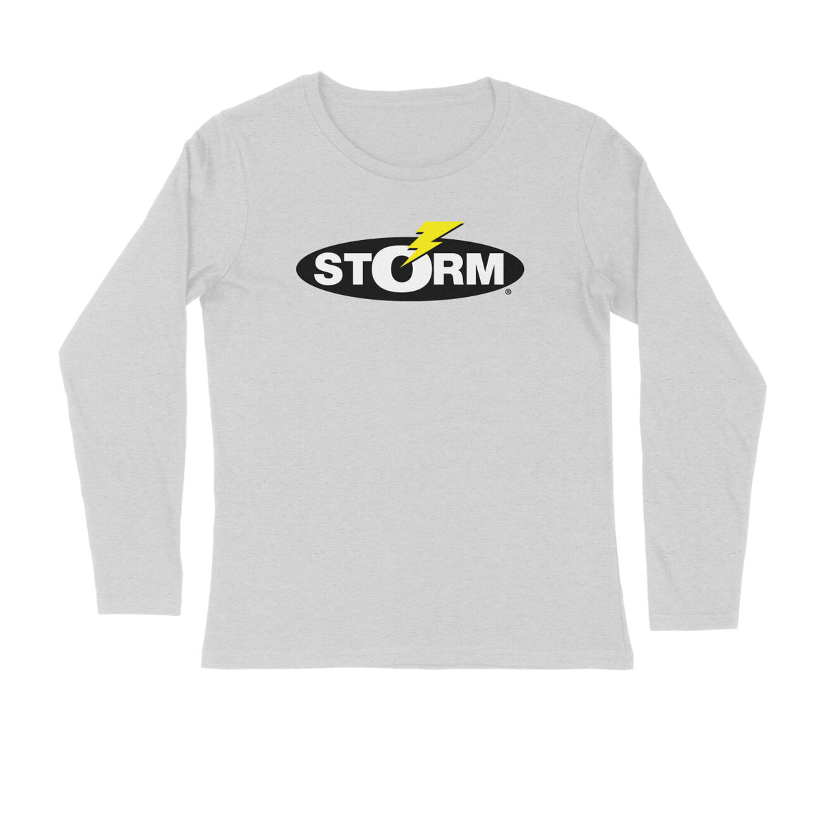 Men's Angling T-Shirt's | Storm Logo Front , fishermanshub.com behind | Round Neck | Long Sleeves | - FishermanshubMelange GreyS