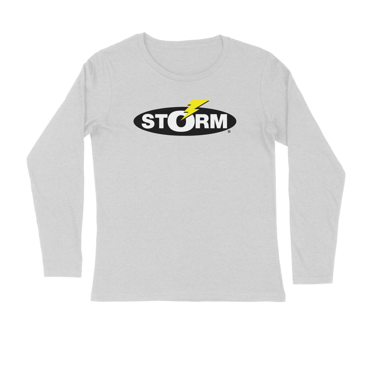 Men's Angling T-Shirt's | Storm Logo Front , fishermanshub.com behind | Round Neck | Long Sleeves | - FishermanshubMelange GreyS