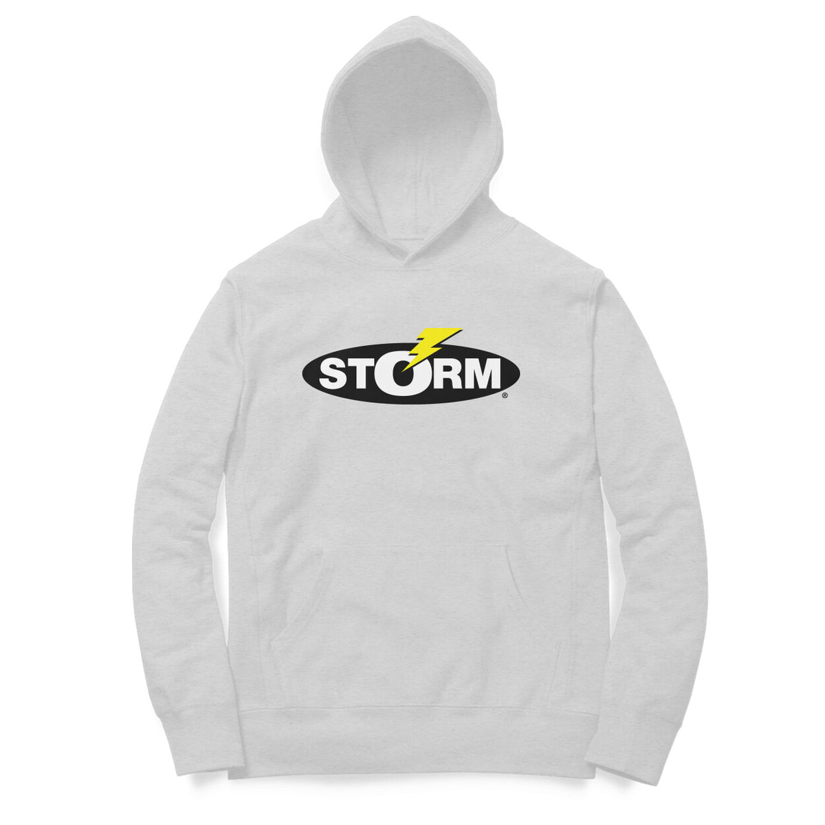 Men's / Woman's Angling Hoodie | Storm Logo Front, Fishermanshub.com Behind | Hoodie | - FishermanshubMelange GreyM
