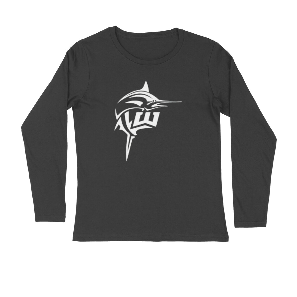 Men's Angling T-Shirt's | Williamson Logo Front , fishermanshub.com behind | Round Neck | Long Sleeves | - FishermanshubBlackS