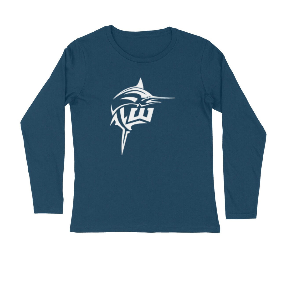 Men's Angling T-Shirt's | Williamson Logo Front , fishermanshub.com behind | Round Neck | Long Sleeves | - FishermanshubNavy Blue2XL