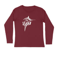 Men's Angling T-Shirt's | Williamson Logo Front , fishermanshub.com behind | Round Neck | Long Sleeves | - FishermanshubMaroonM