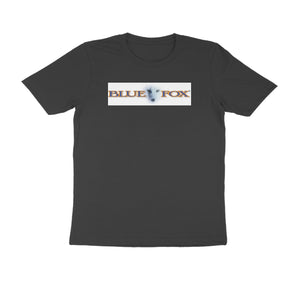 Men's Angling T-Shirt's | Blue Fox Logo Front , fishermanshub.com behind | Round Neck | Short Sleeves | - FishermanshubBlackS