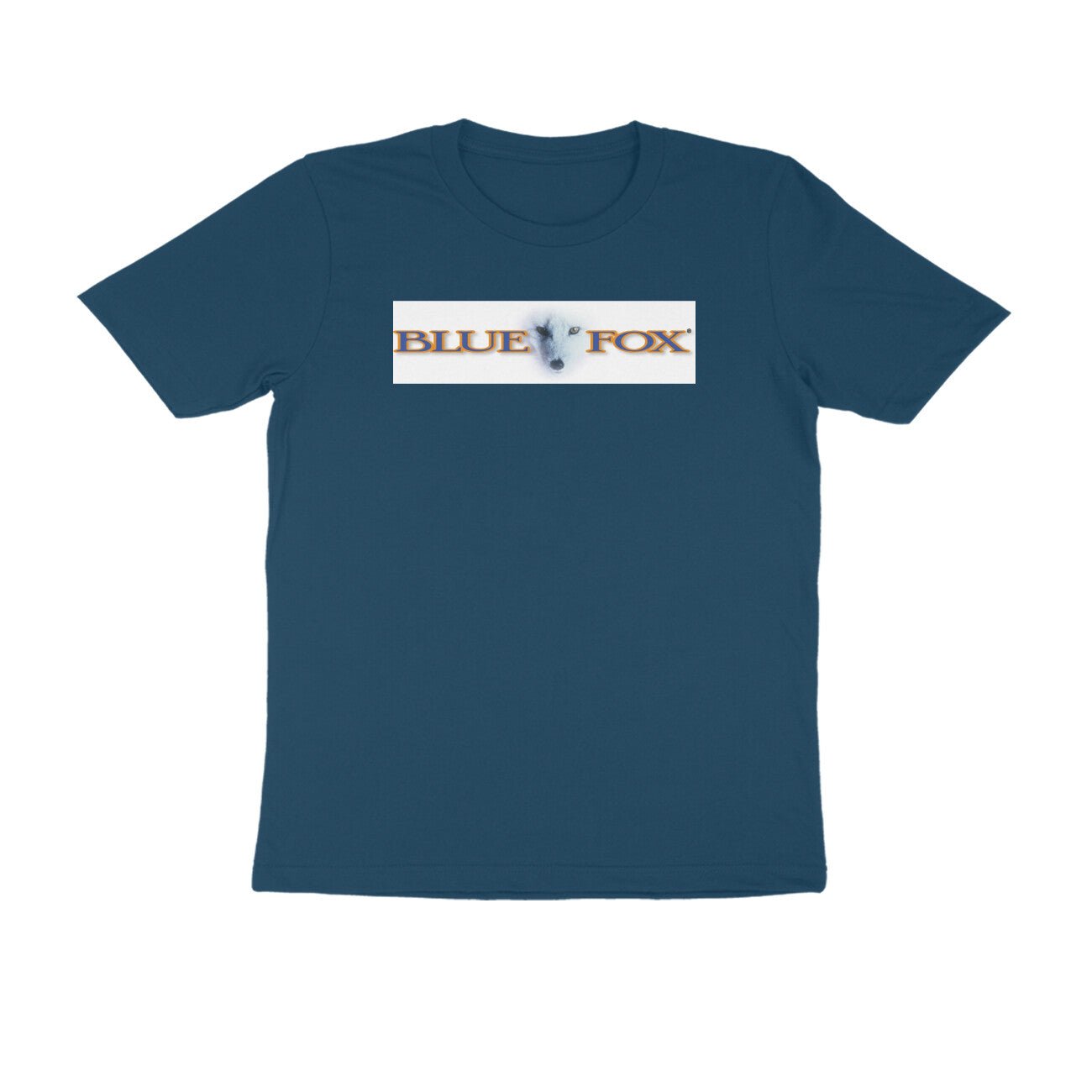 Men's Angling T-Shirt's | Blue Fox Logo Front , fishermanshub.com behind | Round Neck | Short Sleeves | - FishermanshubNavy BlueS