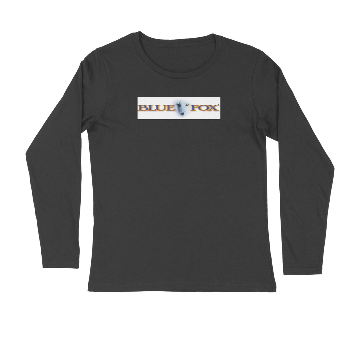 Men's Angling T-Shirt's | Blue Fox Logo Front , fishermanshub.com behind | Round Neck | Long Sleeves | - FishermanshubBlackS
