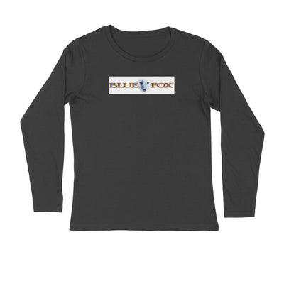 Men's Angling T-Shirt's | Blue Fox Logo Front , fishermanshub.com behind | Round Neck | Long Sleeves | - FishermanshubBlackS