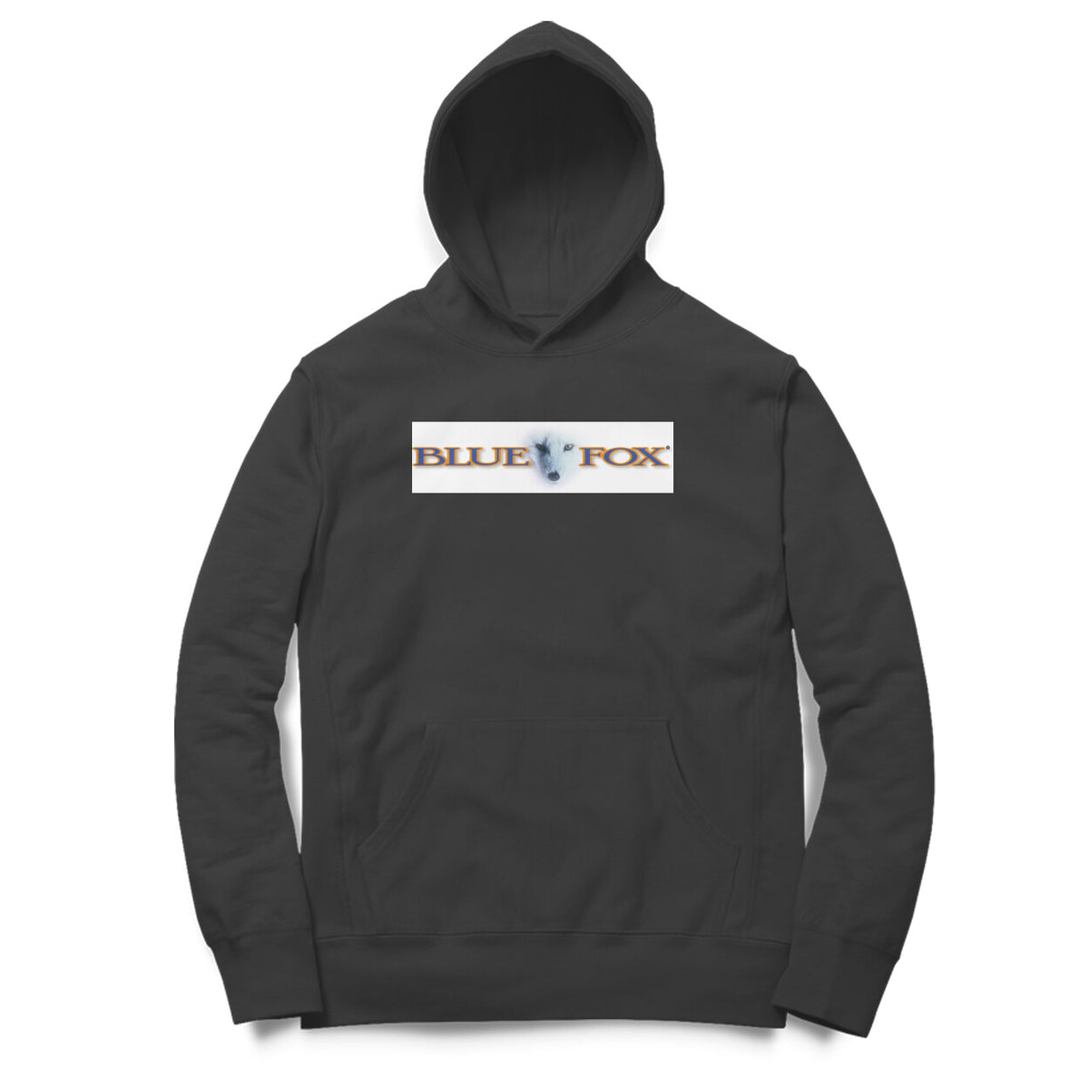 Men's / Woman's Angling Hoodie | Blue Fox Logo Front, Fishermanshub.com Behind | Hoodie | - FishermanshubBlackM