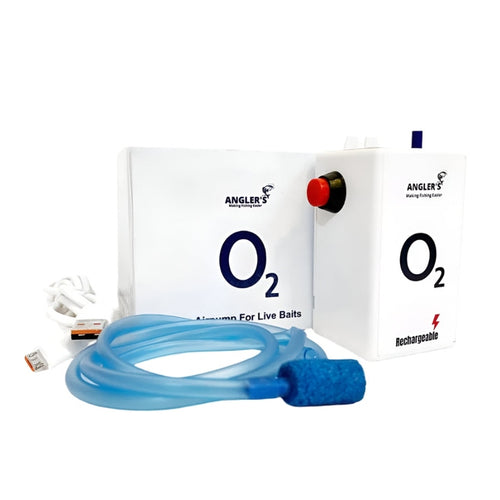 Angler's Aquarium and Bait Fish Aeration Pump with USB Charging (Rechargeable) - fishermanshubRechargeable