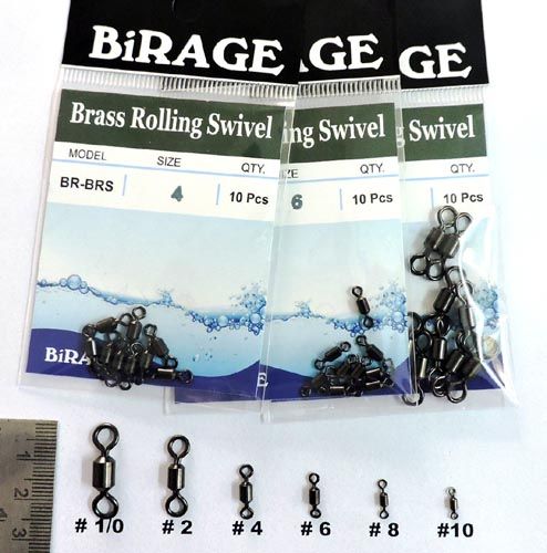 Birage Brass Rolling Swivel - fishermanshub#655Lb