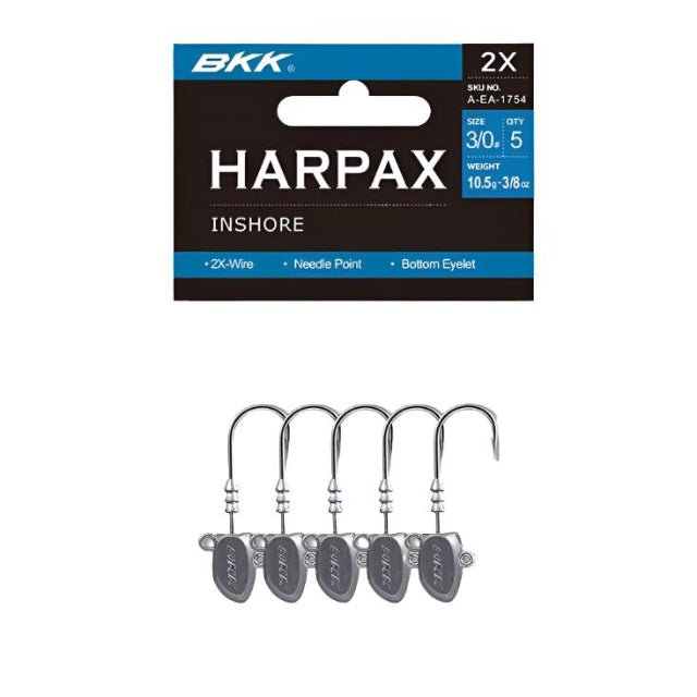 BKK Harpax 2X Inshore Jig Head | 7 - 28 Gm | 1/4 - 1 Oz | 3-5 Pcs