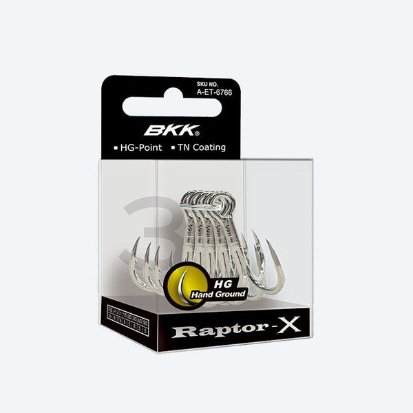 BKK Raptor X Tripple Hooks | Size : 1/0 - 7 | 6 to 9 Pcs Per Pack - fishermanshub1