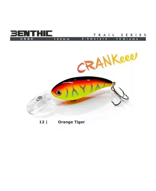 Benthic Crankee Hard Bait Lure | 10 Cm | 15 Gm - fishermanshub10 CmOrange Tiger