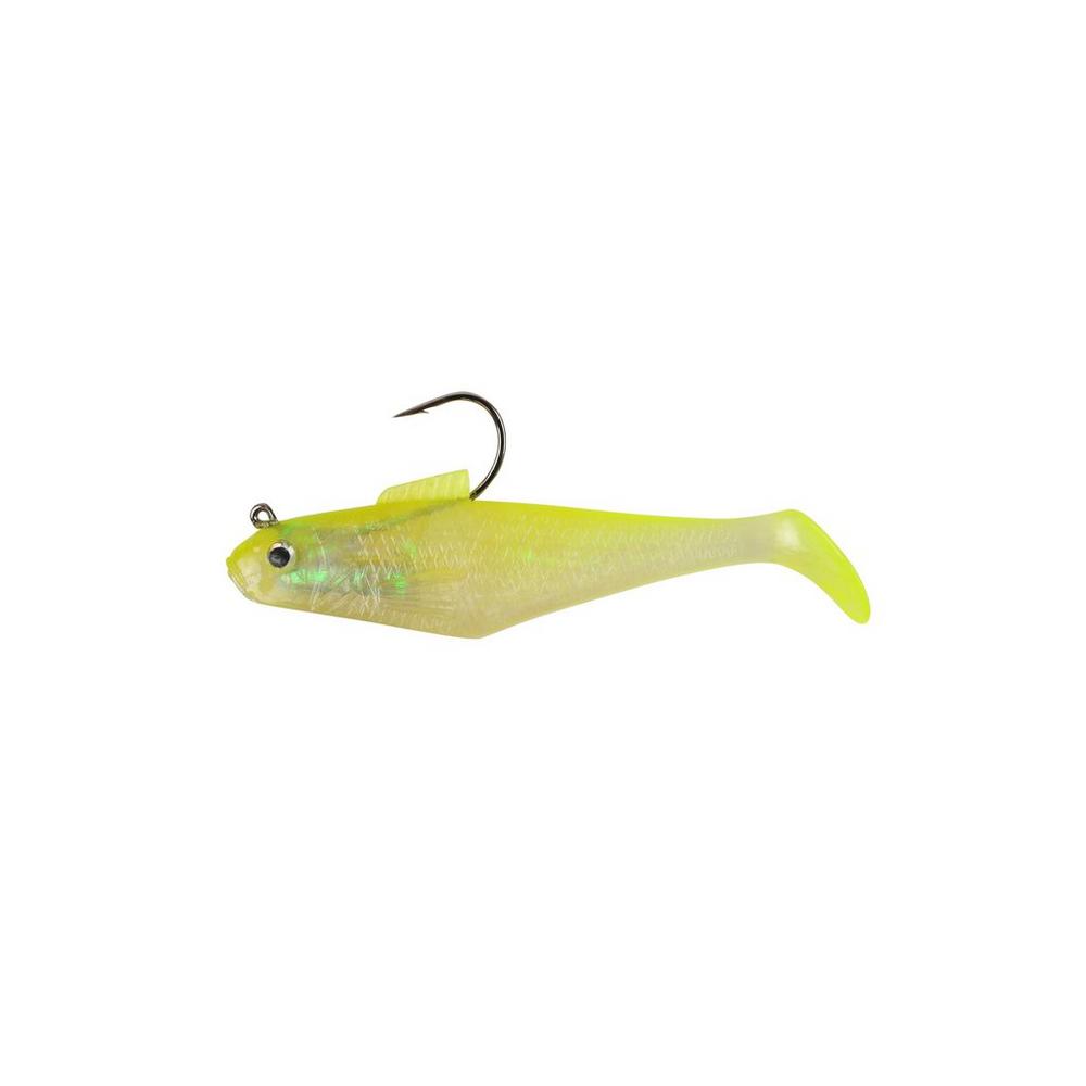 Berkley Power Bait Pre-Rigged Swim Shad | 2 Inch | 3.5 Gm | 5 Pcs Per Pack - fishermanshub2 InchShiner Chartreuse