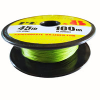 Cassan Classique Braided Fishing Line | 100 Mt / 110 Yd | Green - fishermanshub0.20MM | 9Kg (20Lb)Green