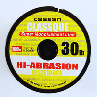 Cassan Classique Monofilament Line | 100 Mt | Dark Green - fishermanshub0.30MM | 5.4Kg (12Lb)
