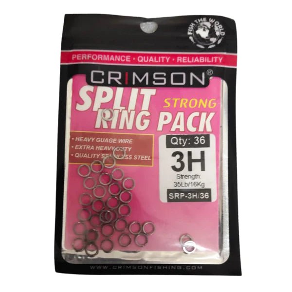 Crimson Split Rings Strong Pack - fishermanshub3