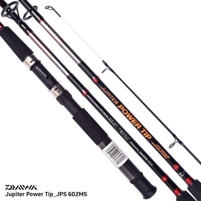 amazon 7ft 100lbs rated spinning fishing rod 1 piece daiwa Daiwa Jupiter Power Tip Spinning Fishing Rod | 8 Ft - MH | 9 Ft - MH
