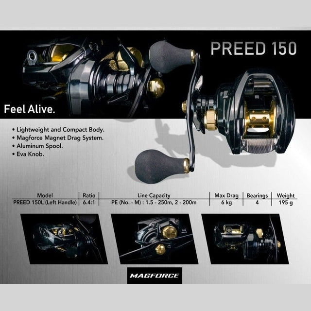 Daiwa Preed 150 Baitcasting Reel | PREED 150 | PREED 150L | - FishermanshubPREED 150Left Handed