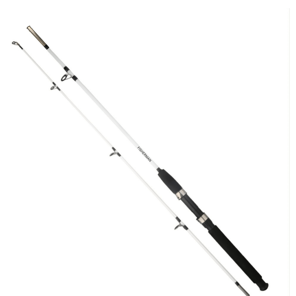 Fisherman Fishing Rod For Beginners, 9ft, White, Spinning
