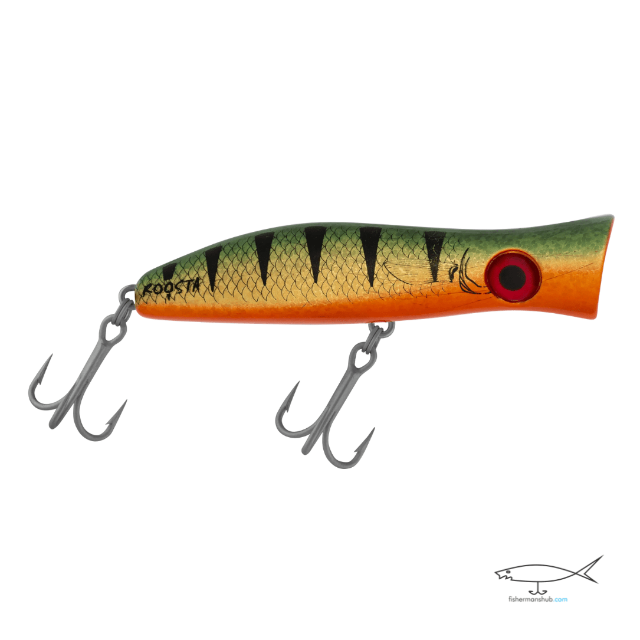 Halco Roosta Popper Hard Bait Topwater Lures | 10.5 Cm , 30 Gm | 13.5 Cm , 49 Gm | Floating - fishermanshub10.5 CmGOLDEN GREEN