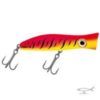 Halco Roosta Popper Hard Bait Topwater Lures | 8 Cm , 16 Gm | Floating - fishermanshub8 CmPINK FLUORO