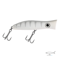 Halco Roosta Popper Hard Bait Topwater Lures | 10.5 Cm , 30 Gm | 13.5 Cm , 49 Gm | Floating - fishermanshub13.5 CmSILVER SHADOW