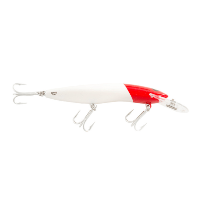 Halco Sorcerer Hardbait Lures | 15 Cm | 30 Gm | Floating | Trolling Lures - fishermanshub15 CmWHITE REDHEAD