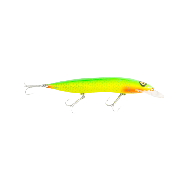 Halco Sorcerer Hardbait Lures | 15 Cm | 30 Gm | Floating | Trolling Lures - fishermanshub15 CmGREEN FLUORO