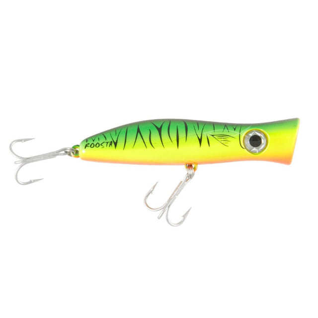 Halco Roosta Popper Hard Bait Topwater Lures | 16 Cm | 75 Gm | Floating - fishermanshub16 CmFLUORO GREEN