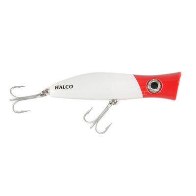 Halco Roosta Popper Hard Bait Topwater Lures | 16 Cm | 75 Gm | Floating - fishermanshub16 CmWHITE REDHEAD
