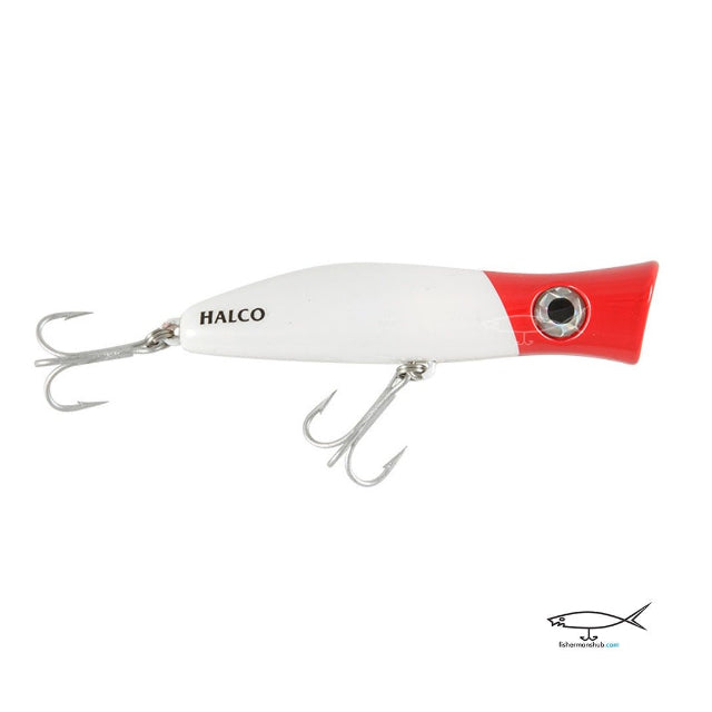 Halco Roosta Popper Hard Bait Topwater Lures | 8 Cm , 16 Gm | Floating - fishermanshub8 CmWHITE REDHEAD