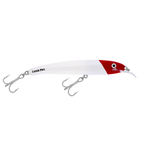 Halco Laser Pro Hard Bait Lure | 16 Cm , 30 Gm | 19 Cm , 47 Gm | Floating | Trolling Lures | - Fishermanshub16 CmWhite Redhead