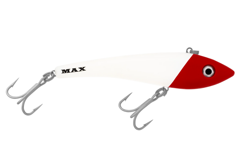 Halco Max Hard Plastic Lipless Lure | 13 Cm | 80 Gm | Fast Sinking - fishermanshub13 CmWhite Red Head