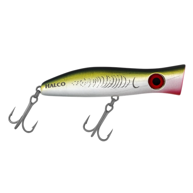 Halco Roosta Popper Hard Bait Topwater Lures | 10.5 Cm , 30 Gm | 13.5 Cm , 49 Gm | Floating - fishermanshub10.5 CmYELLOWFIN