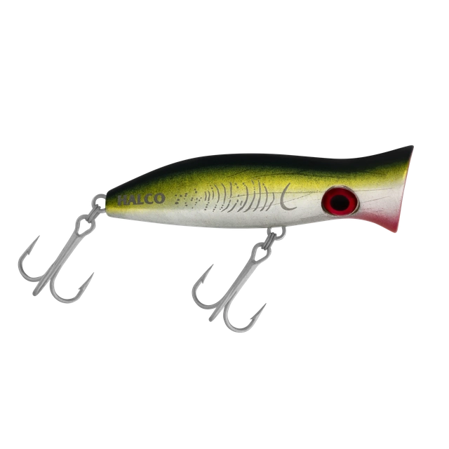 Halco Roosta Popper Hard Bait Topwater Lures | 6 Cm , 7 Gm | 8 Cm , 16 Gm | Floating - fishermanshub8 CmYellowfin #H71